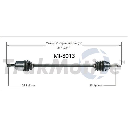 Surtrack Axle Cv Axle Shaft, Mi-8013 MI-8013